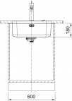 Smart SRX 110-50 virtuves izlietne, 541x441 mm, Manuāla vadība 4