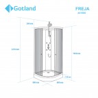 Masāžas dušas kabīne GOTLAND 80x80x195cm 2