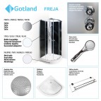 Masāžas dušas kabīne GOTLAND 80x80x195cm 3