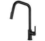 Mateno virtuves maisitājs ar izvelkamu dušu, Black metallic/black