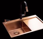 Mateno virtuves maisitājs ar izvelkamu dušu, Black metallic/copper 2