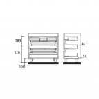 Mēb. kompl. Arenys - skapis ar izl. 855x860 + spogulis ar apg. 800x600 3