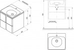 Мебельная раковина Balance, 500 х 465 х 30 mm 4