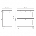 CLASSIC izlietnes skapis 80 cm 2