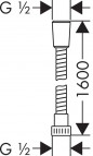 METAFLEX Dušas šļūtene 160 cm 2