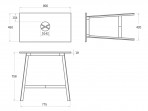 DECO MF 450 metāla kājas ar SilkStone virsmu 800x450 2