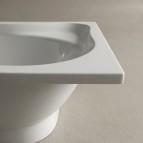 Mia akmens masas vanna 140x90x60.5cm, Balta 4