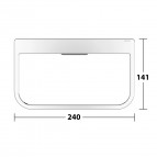 Keuco Moll dvieļu turētāju riņķis, Hroms 4