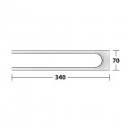 Keuco Moll dvieļu turētājs 2-stieņi, 340 mm, Hroms 2