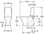 Nautic 1500 WC pods Hygienic Flush ar Soft-Close vāku, CeramicPlus  3