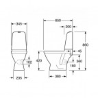 Nautic 1510 WC pods C+ Hygienic Flush ar SC vāku 5