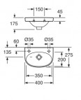 Nautic izlietne 5540, 400x275 mm 2