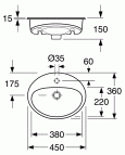  Nautic раковина 550x440 мм C+ 4