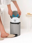 NewIcon atkritumu tvertne ar pedāli 5 litri - mīksta, pelēka 8
