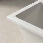 Nordica 160 brīvi stāvoša vanna 160x75x62 cm, Balta 5