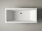 Nordica 160 brīvi stāvoša vanna 160x75x62 cm, Balta 6