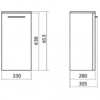 Nova pro skapītis 33x65.3 2