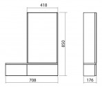 Nova pro spoguļskapītis 70.8x85,labais 2