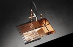 Nova tērauda virtuves izlietne 59x45 cm ar noteci, Copper 4