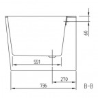 Oberon 2.0 Duo vanna 180x80 cm, stāvoša pie sienas balta Quaryl® 7