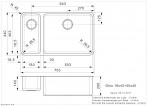 Ohio L 18x40+50x40 интегрированная кухонная мойка 2