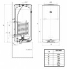 OKC 125 Dražice kombin.ūdens sildītājs vert. 125l (13000210) 2