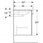 Selnova Square 55 cm izlietnes un skapīša komplekts  6