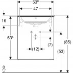 Selnova Square 55 cm izlietnes un skapīša komplekts  8