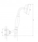 Omnires Armance dušas klausules komplekts, Chrome 2