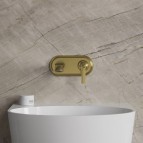 Omnires Armance izlietnes maisītājs no sienas, Brushed brass 3