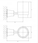Omnires Art Line glāze ar turētāju, Chrome 3