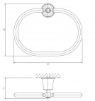 Omnires Art Line dvieļu turētāja riņķis, Chrome 3