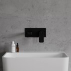 Omnires Baretti izlietnes maisītājs no sienas 17 cm, Matt black 3