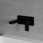 Omnires Baretti izlietnes maisītājs no sienas 17 cm, Matt black 4