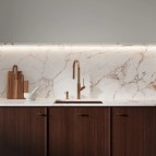 Omnires Bend virtuves maisītājs ar izvelkamu izteku, Brushed copper 3