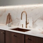 Omnires Bend virtuves maisītājs ar izvelkamu izteku, Brushed copper 4