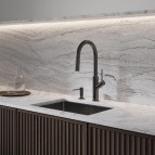 Omnires Bend virtuves maisītājs ar izvelkamu izteku, Brushed graphite 4