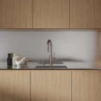 Omnires Bend virtuves maisītājs ar izvelkamu izteku, Brushed nickel 3