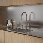 Omnires Bend virtuves maisītājs ar izvelkamu izteku, Brushed nickel 4