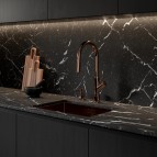 Omnires Bend virtuves maisītājs ar izvelkamu izteku, Polished copper 4