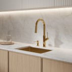 Omnires Bend virtuves maisītājs ar izvelkamu izteku, Polished gold 4