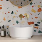 Omnires Cadence M+ izlietne uz virsmas 42x37 cm, Matt white 5