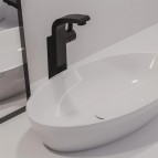 Omnires Siena M+ izlietne uz virsmas 60x35 cm, Gloss white 4