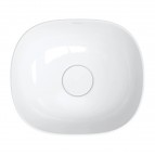 Omnires Silk M+ izlietne uz virsmas 40x35 cm, Gloss white 3