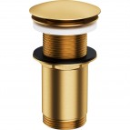 Omnires click-clack izlietnes aizbāznis bez pārplūdes, Brushed gold