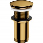 Omnires click-clack izlietnes aizbāznis bez pārplūdes, Polished gold