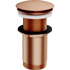 Omnires click-clack izlietnes aizbāznis bez pārplūdes, Brushed copper