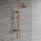 Omnires Contour dušas sistēma ar termostatu, Brushed copper 3