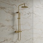 Omnires Contour dušas sistēma ar termostatu, Brushed gold 3