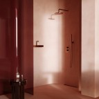 Omnires Contour dušas sistēma ar termostatu, Brushed copper 3